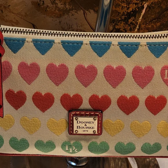Dooney & Bourke Heart Pattern Multicolor Crossbody Bag - Picture 14 of 15